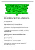 Club Pilates Written Final Exam &ndash; Pilates Principles&comma; Exercise Techniques&comma; and Instructor Certification Study Guide