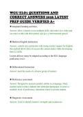 WGU ELO1 QUESTIONS AND&NewLine;CORRECT ANSWERS 2026 LATEST&NewLine;PREP GUIDE VERIFIED A&plus;