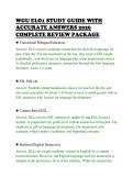 WGU ELO1 STUDY GUIDE WITH&NewLine;ACCURATE ANSWERS 2026&NewLine;COMPLETE REVIEW PACKAGE