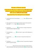 Principles of Robotics Systems  &NewLine;Comprehensive Resource To Help You Ace 2026-2027 Exams &NewLine;Includes Frequently Tested Questions With ELABORATED &NewLine;100&percnt; Correct COMPLETE SOLUTIONS  &NewLine;Guaranteed Pass First Attempt&excl;&excl; Current Update&excl;&excl;
