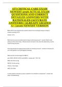 ATI Critical Care Exam &ndash; Critical Care Nursing Review&comma; Practice Questions&comma; and Clinical Judgment Study Guide