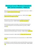 Electrical Level 3 Module 5 Questions with Correct Answers Rated A&plus;