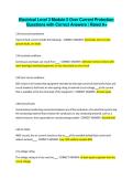 Electrical Level 3 Module 5 Over Current Protection Questions with Correct Answers Rated A&plus;
