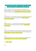 ELECTRICAL LEVEL 3 MODULE 3 QUESTIONS WITH CORRECT ANSWERS RATED A&plus;