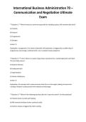 International Business Administration 70 &ndash; Communication and Negotiation Ultimate Exam