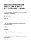 SURGICAL TECH CERTIFICATION II 2026&NewLine;STUDY GUIDE COMPLETE SURGICAL&NewLine;PROCEDURES AND PRACTICE QUESTIONS&NewLine;