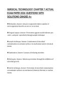 SURGICAL TECHNOLOGY CHAPTER 7 ACTUAL&NewLine;EXAM PAPER 2026 QUESTIONS WITH&NewLine;SOLUTIONS GRADED A&plus;