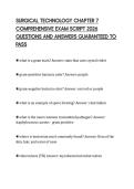 SURGICAL TECHNOLOGY CHAPTER 7&NewLine;COMPREHENSIVE EXAM SCRIPT 2026&NewLine;QUESTIONS AND ANSWERS GUARANTEED TO&NewLine;PASS