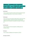 SURGICAL TECHNOLOGY CHAPTER 7&NewLine;EXAM SCRIPT 2026 COMPLETE QUESTIONS&NewLine;AND CORRECT ANSWERS GRADED A&plus;