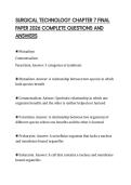 SURGICAL TECHNOLOGY CHAPTER 7 FINAL&NewLine;PAPER 2026 COMPLETE QUESTIONS AND&NewLine;ANSWERS&NewLine;