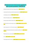 Electrical level 3 final exam questions with correct answers RATED A&plus;