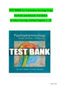 TEST BANK For Psychopharmacology Drugs &NewLine;the Brain and Behavior 3rd Edition &NewLine;By Meyer Nursing&comma; Verified Chapters 1 - 20  