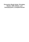 Economics Study Guide Principles Models GDP Inflation and Unemployment Complete Review 2025&sol; 2026 100&percnt; Verified with Correct Questions and Answers