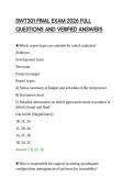 SWT301 FINAL EXAM 2026 FULL&NewLine;QUESTIONS AND VERIFIED ANSWERS