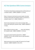 ACI Test Questions With Correct Answers&period;