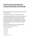 SWT301 ACTUAL EXAM PAPER 2026&NewLine;COMPLETE QUESTIONS AND SOLUTIONS