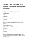 SWT301 COURSE ASSESSMENT 2026&NewLine;COMPLETE PREPARATION QUESTIONS AND&NewLine;ANSWER KEY