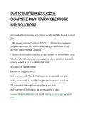 SWT301 MIDTERM EXAM 2026&NewLine;COMPREHENSIVE REVIEW QUESTIONS&NewLine;AND SOLUTIONS&NewLine;