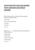 SWT301 PRACTICE EXAM 2026 UPDATED&NewLine;STUDY QUESTIONS AND DETAILED&NewLine;ANSWERS
