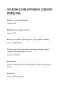 SYO EXAM 2 CORE SOCIOLOGY CONCEPTS&NewLine;REVIEW 2026