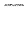 Chemistry Unit 2&period;6 Quantitative Chemistry Complete Study Guide 2025&sol; 2026 100&percnt; Verified with Correct Questions and Answers