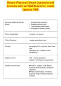 Botany Practical 2 Exam Questions and&NewLine;Answers with Verified Solutions &vert; Latest&NewLine;Updated 2026