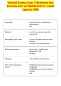 General Botany Exam 3 Questions and&NewLine;Answers with Verified Solutions &vert; Latest&NewLine;Updated 2026