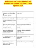 Botany Final HW Exam Questions and&NewLine;Answers with Verified Solutions &vert; Latest&NewLine;Updated 2026