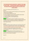 TCFP FIRE INVESTIGATOR EXAM 2026 &vert; COMPLETE TEST BANK &NewLine;& STUDY GUIDE &mdash; 200 QUESTIONS VERIFIED ANSWERS WITH &NewLine;DETAILED RATIONALES BASED ON NFPA 921 & NFPA 1033 &NewLine;LATEST UPDATE