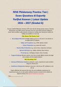 NHA Phlebotomy Practice Test &vert; Exam Questions & Expertly Verified Answers &vert; Latest Update 2026 &ndash; 2027 &lpar;Graded A&rpar;&NewLine;