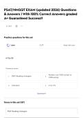 PSAT&sol;NMSQT  EXAM &lpar;updated 2026&rpar;   Questions & Answers &vert; With 100&percnt; Correct Answers graded A&plus; Guaranteed Success&excl;&excl;