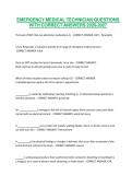 EMERGENCY MEDICAL TECHNICIAN QUESTIONS WITH CORRECT ANSWERS 2026-2027