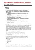 Steele&colon; Keltner's Psychiatric Nursing &lpar;9th Edition&rpar; &mdash; Chapters 1-6 Test Bank Summary