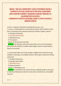NR442 &sol; NR 442 COMMUNITY HEALTH NURSING EXAM 2 &NewLine;COMPLETE ACTUAL EXAM WITH 350 REAL QUESTIONS  &NewLine;AND VERIFIED CORRECT ANSWERS ALREADY GRADED A&plus; &NewLine;&vert;GUARANTEED SUCCESS &vert; &NewLine;COMMUNITY HEALTH NURSING EXAM 2 LATEST UPDATE &vert; &NewLine;&lbrack;BRAND NEW&excl;&excl;&rsqb;