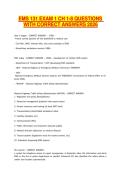 EMS 131 EXAM 1 CH 1-8 QUESTIONS WITH CORRECT ANSWERS 2026