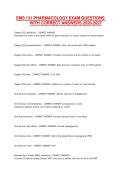 EMS 131 PHARMACOLOGY EXAM QUESTIONS WITH CORRECT ANSWERS 2026-2027