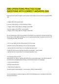 EMS OPERATIONS PRACTICE EXAM QUESTIONS WITH CORRECT ANSWERS 2026