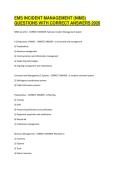 EMS INCIDENT MANAGEMENT &lpar;NIMS&rpar; QUESTIONS WITH CORRECT ANSWERS 2026
