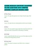 ADOBE INDESIGN CERTIPORT EXAMPREP&NewLine;SOLVED QUESTIONS WITH VERIFIED&NewLine;ANSWERS COMPLETE REVIEW SHEET