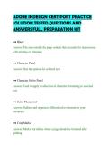ADOBE INDESIGN CERTIPORT PRACTICE&NewLine;SOLUTION TESTED QUESTIONS AND&NewLine;ANSWERS FULL PREPARATION KIT