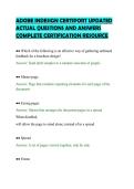 ADOBE INDESIGN CERTIPORT UPDATED&NewLine;ACTUAL QUESTIONS AND ANSWERS&NewLine;COMPLETE CERTIFICATION RESOURCE