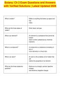 Botany&colon; Ch 2 Exam Questions and Answers&NewLine;with Verified Solutions &vert; Latest Updated 2026