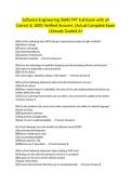 Software Engineering &lpar;SWE&rpar; FPT Full Exam with all Correct & 100&percnt; Verified Answers &vert;Actual Complete Exam &vert;Already Graded A&plus;