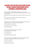 ENGINE REPAIR MICHIGAN MECHANIC STUDY GUIDE QUESTIONS WITH CORRECT ANSWERS 2026&NewLine;