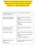 Plants for Systematic Botany Final Exam&NewLine;Questions and Answers with Verified&NewLine;Solutions &vert; Latest Updated 2026