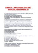 CMN 571 -- NP Questions From NPC Exam And Practice Rated A&plus;