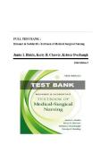  Brunner & Suddarth&rsquo;s Textbook of Medical-Surgical Nursing&comma; 16th Edition Test Bank &lpar;Hinkle&comma; Cheever & Overbaugh&rpar; &vert; Verified Q&A &vert; Latest 2025&sol;2026 Edition &vert; ISBN 9781975221157 A&plus;