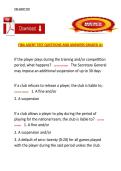FIBA Agent Test Questions & Answers &ndash; FIBA Licensed Basketball Agent Certification &ndash; Complete Exam Preparation &lpar;Graded A&plus;&rpar;