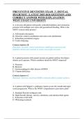 PREVENTIVEDENTISTRYEXAM 3&vert;DENTAL&NewLine;HYGIENIST&vert; LATEST2025-2026 QUESTION AND&NewLine;CORRECTANSWERWITHEXPLANATION