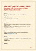 Food Safety Exam 2026 Idaho - Complete Practice Questions with Correct Answers &vert; Latest Update - Already Graded A&plus;